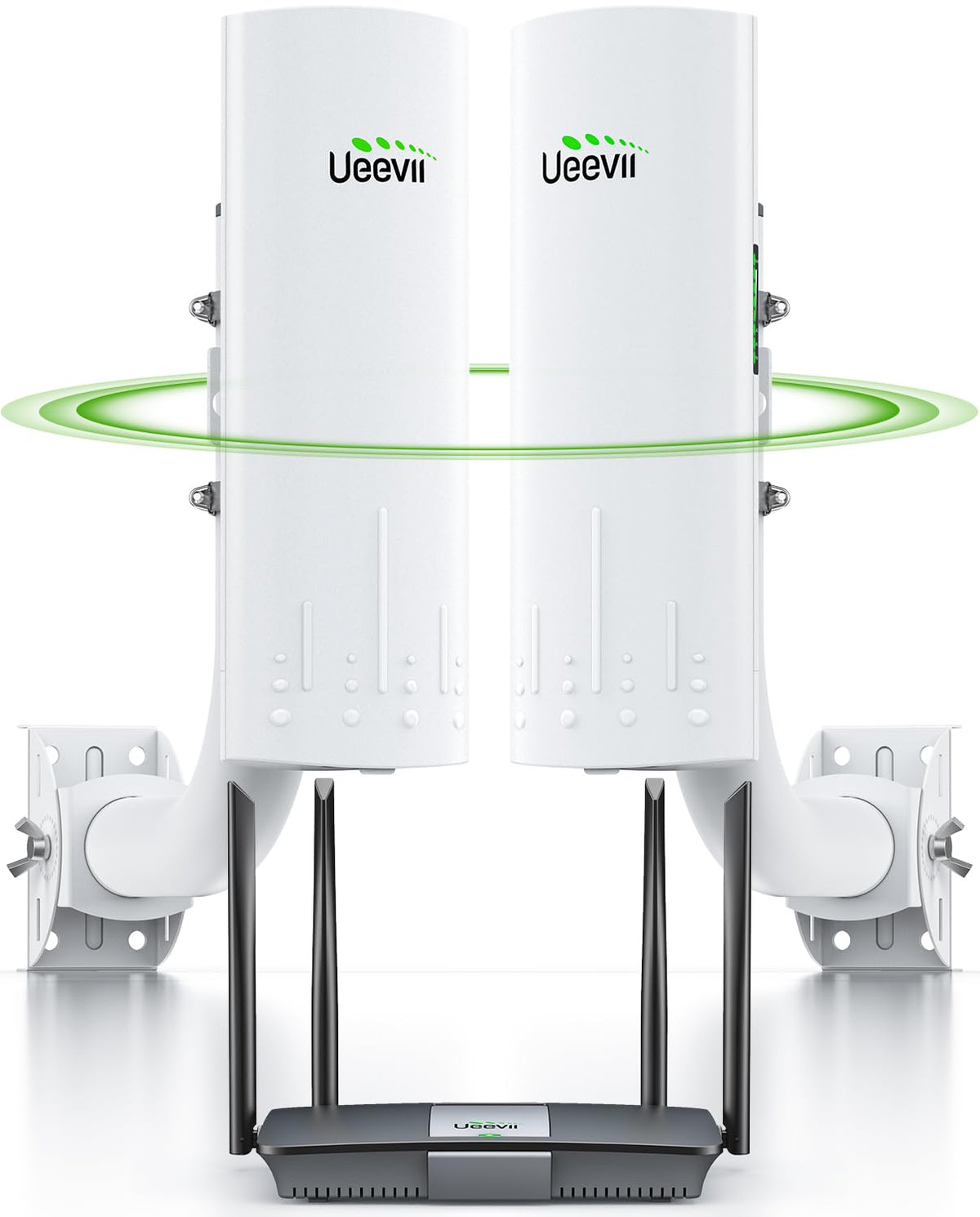UeeVii WiFi 6 Wireless Bridge CPE868, 5KM Dual Gigabit Point to Point Kit