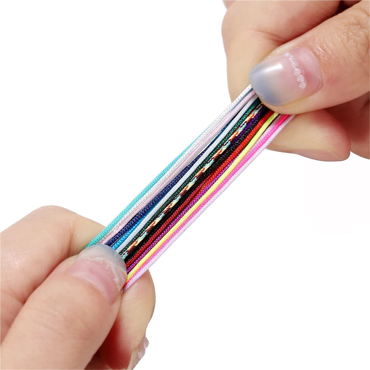 Nylon String 100pcs *100M 0.8mm Nylon Thread Cord Chinese Knot Bracelet Braided String for Tassel Beading Jewelry Making(Light Purple)