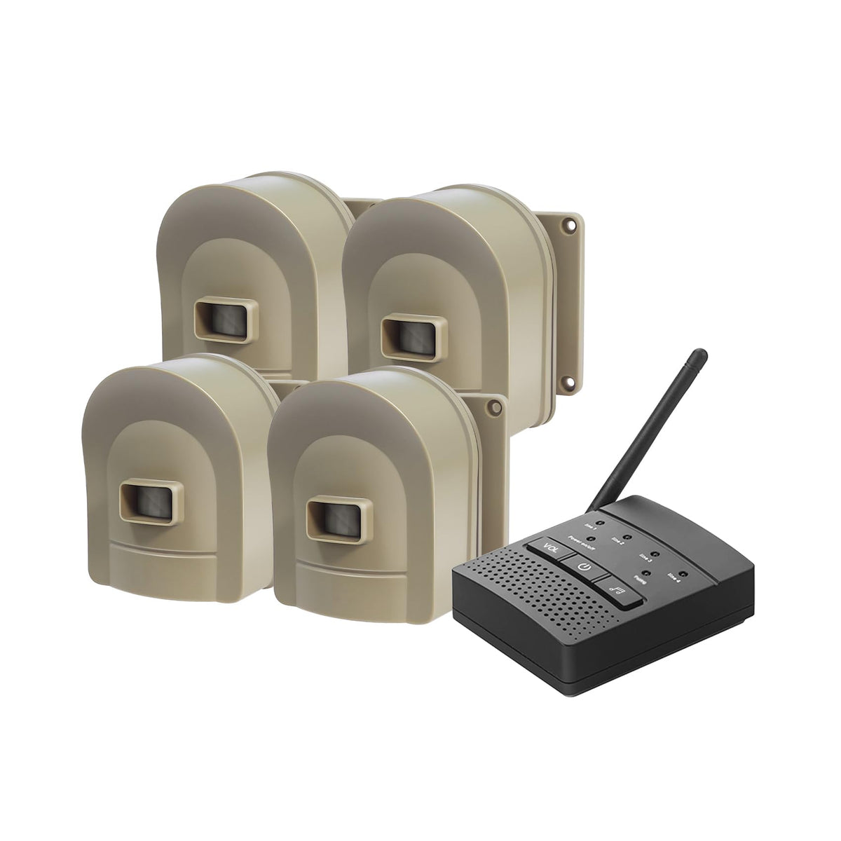 1/2 Mile Hosmart Driveway Alarm Wireless Motion Sensor System | Driveway Sensor Alert System Weatherproof Security Outdoor Detector Protect Outdoor/Indoor Property(1 Receiver & 4 Coffee Sensors)