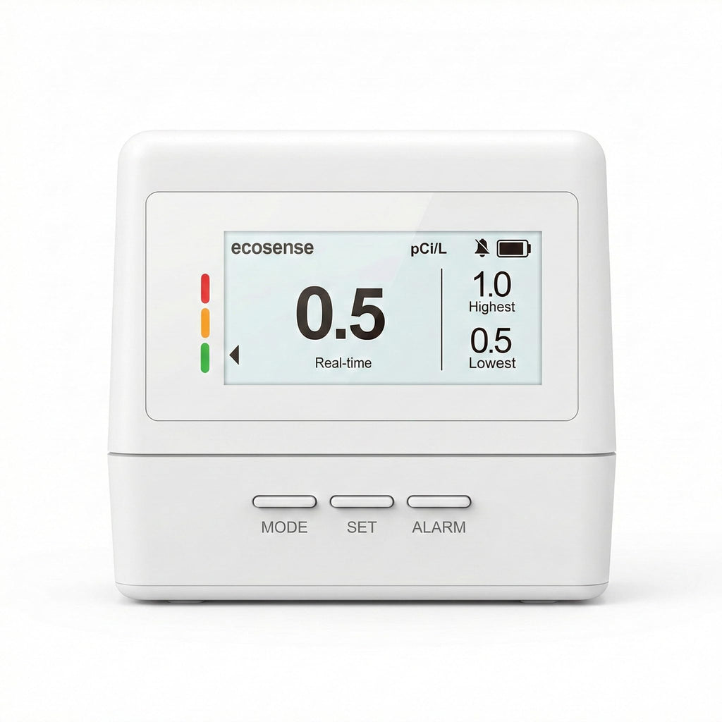 Ecosense Continuous Home Radon Detector, Battery Powered, Display, EF100