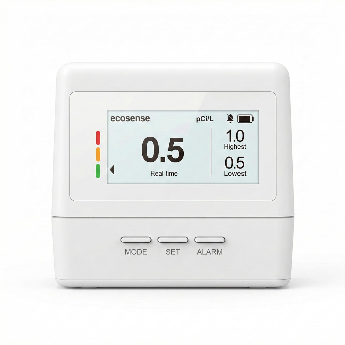 Ecosense Continuous Home Radon Detector, Battery Powered, Display, EF100