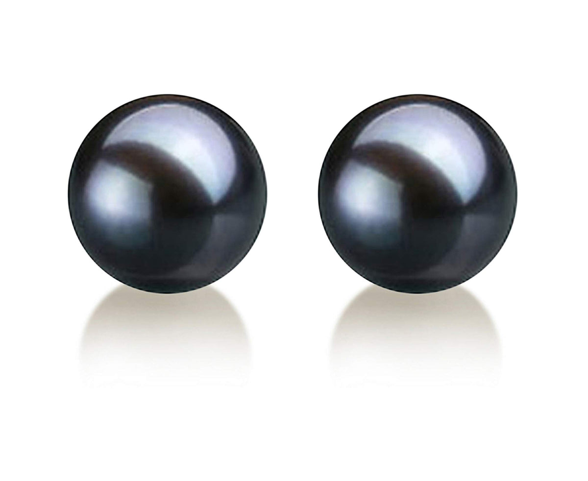 Pair of Japanese Akoya Loose Cultured Pearls AAAA Graded Black Color 5-10mm Half Drilled for Jewelry Making Rings, Pendants, Earrings Add On Beads – Orien Jewelry