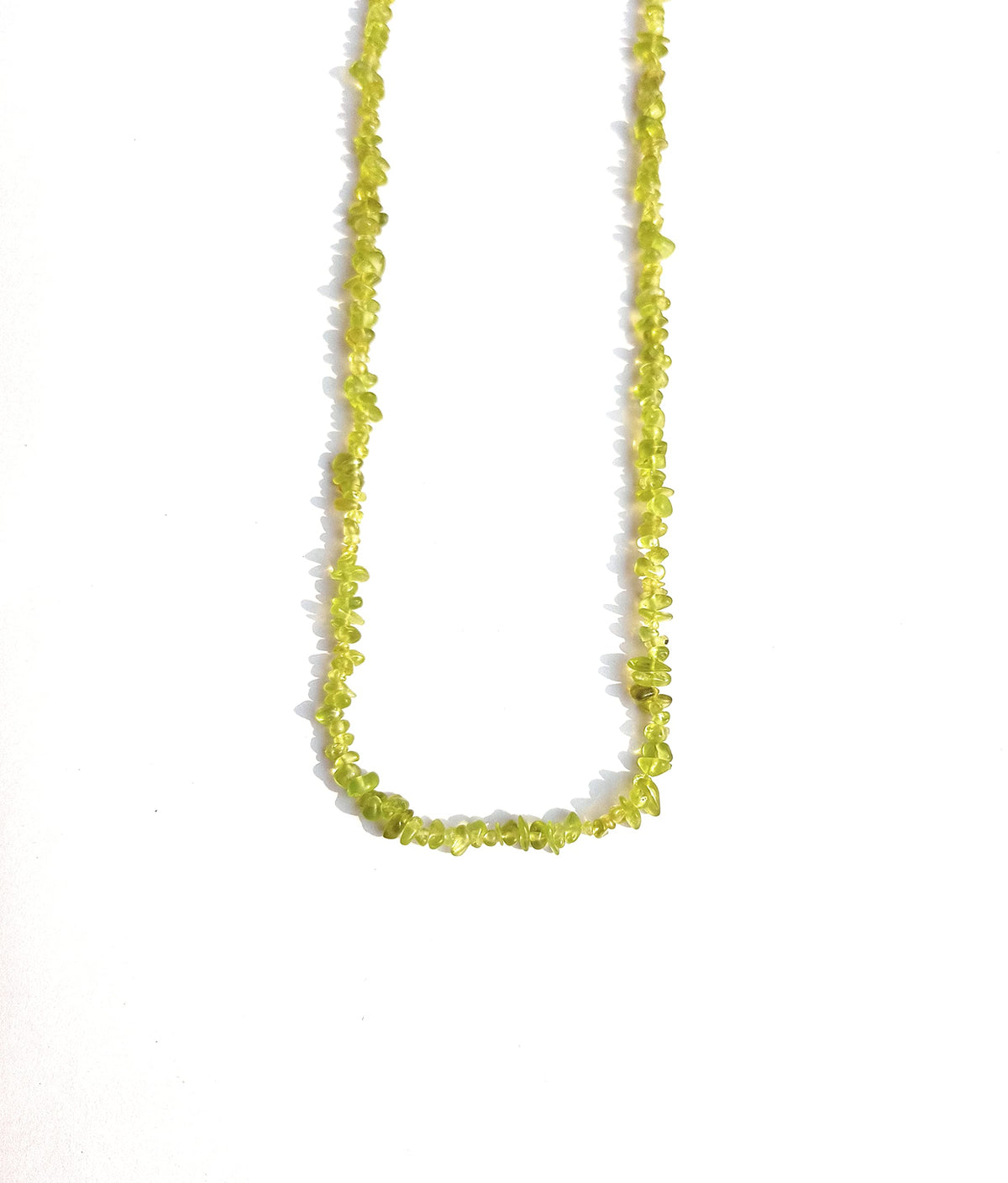 34" Natural Peridot Chip Beads Strand -Pack of 20, Gravel Uncut/Freeform Shape, 150 Ct, Nuggets for Beading- Jewelry Making, Art & Craft, Wholesale -August Birthstone