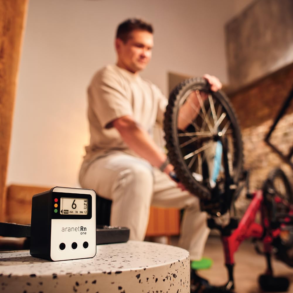 Radon One Home Radon Detector, Results Every 10 Minutes (White)