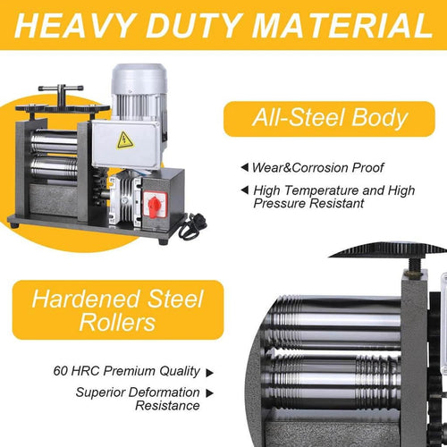 110v Jewelry Rolling Mill, Square, Compressible semicircular, Round. Electric Upgrade Rolling Mill