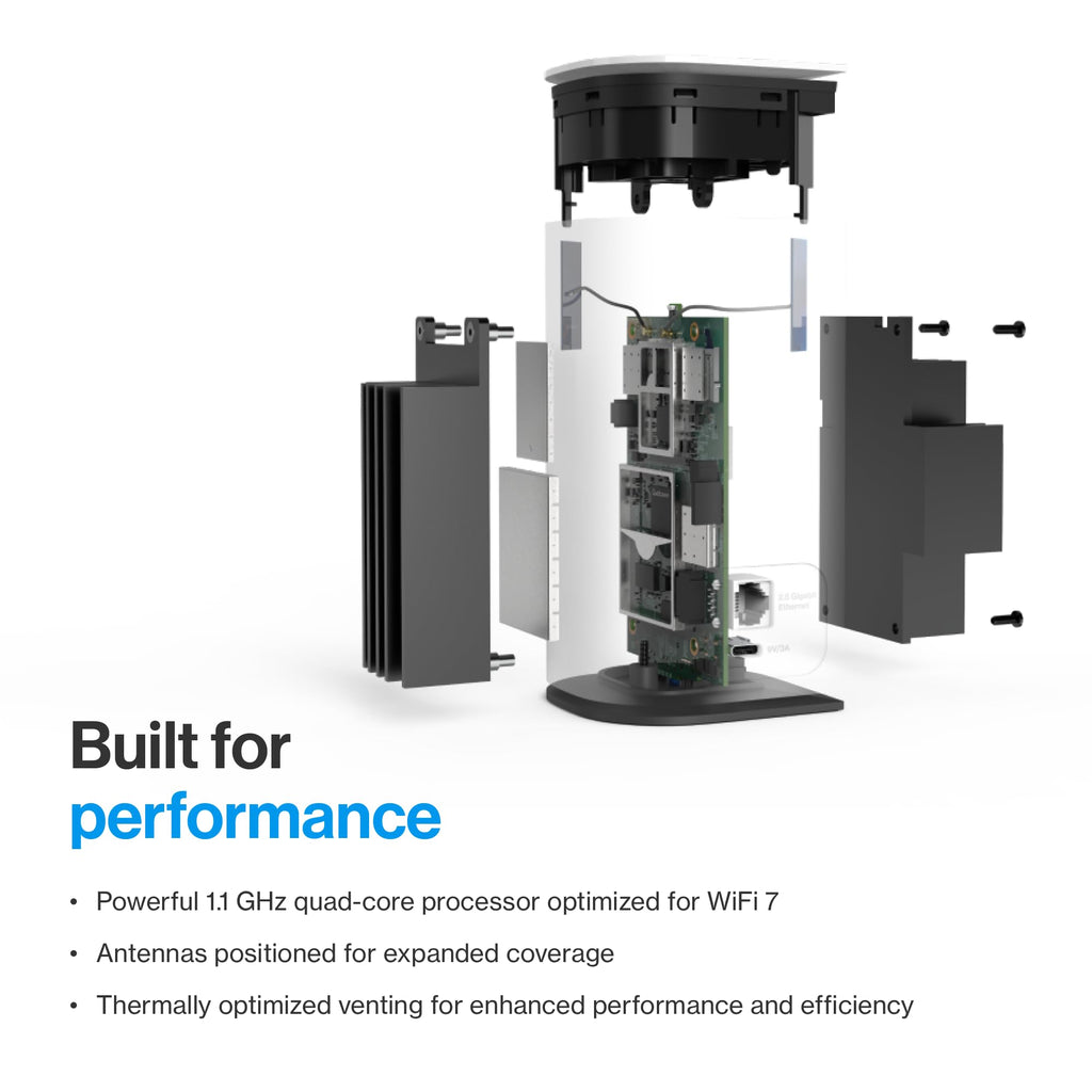 Linksys Velop Micro 7 Dual-Band BE5000 Wi-Fi 7 Mesh System | 4 WiFi Streams up to 5 Gbps | 6600 sq.ft. Coverage | Supports Internet Plans up to 2.5 Gbps | 3-Pack