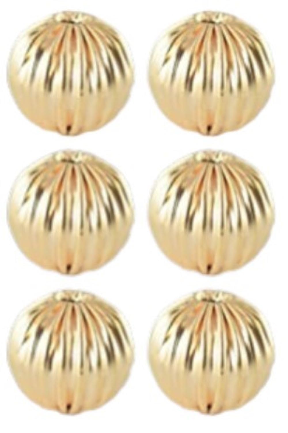 Premium 14K/18K Gold-Filled ep Watermelon Beads - Elegant Textured Design for Jewelry Making, DIY Crafts, 4mm to 10mm Variety Pack (18K-10mm-100 PCs)
