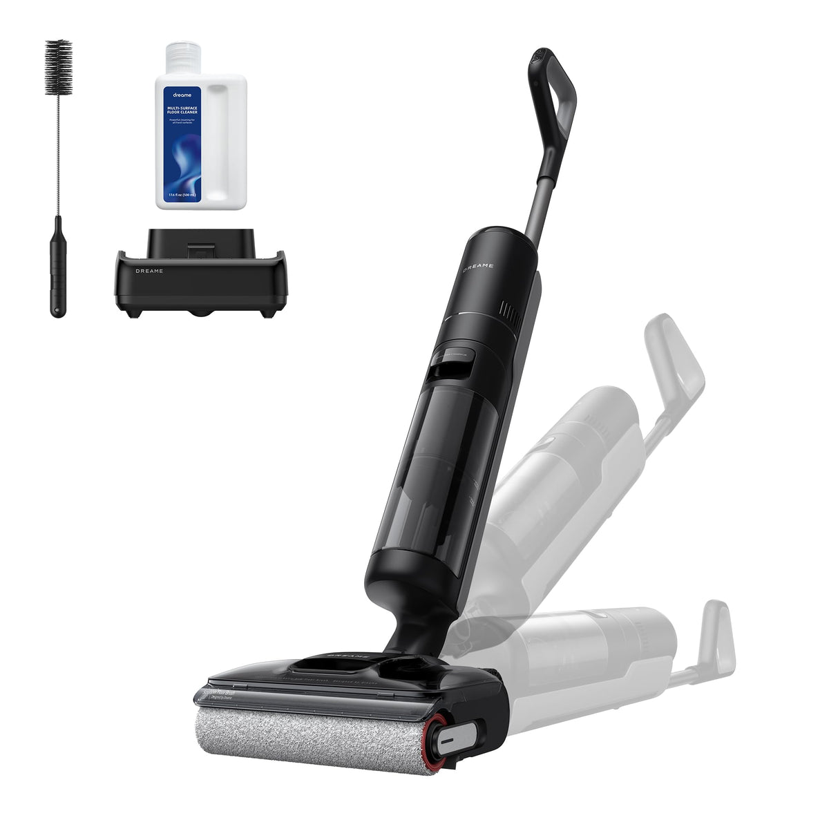dreame H12 Pro FlexReach Wet Dry Vacuum Cleaner, 0 Tangle Cordless Vacuum Mop All-in-One for Hard Floors, 180° Lie-Flat Floor Cleaner Machine with 194°F Hot Self-Cleaning, 50Mins Runtime