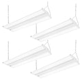 2FT LED Linear High Bay Fixture with Motion Sensor, 155W LED Shop Light, 20,925lm 135LM/W, 120-277V, 5000K Daylight Linear Hanging Light, UL Listed - 4PK