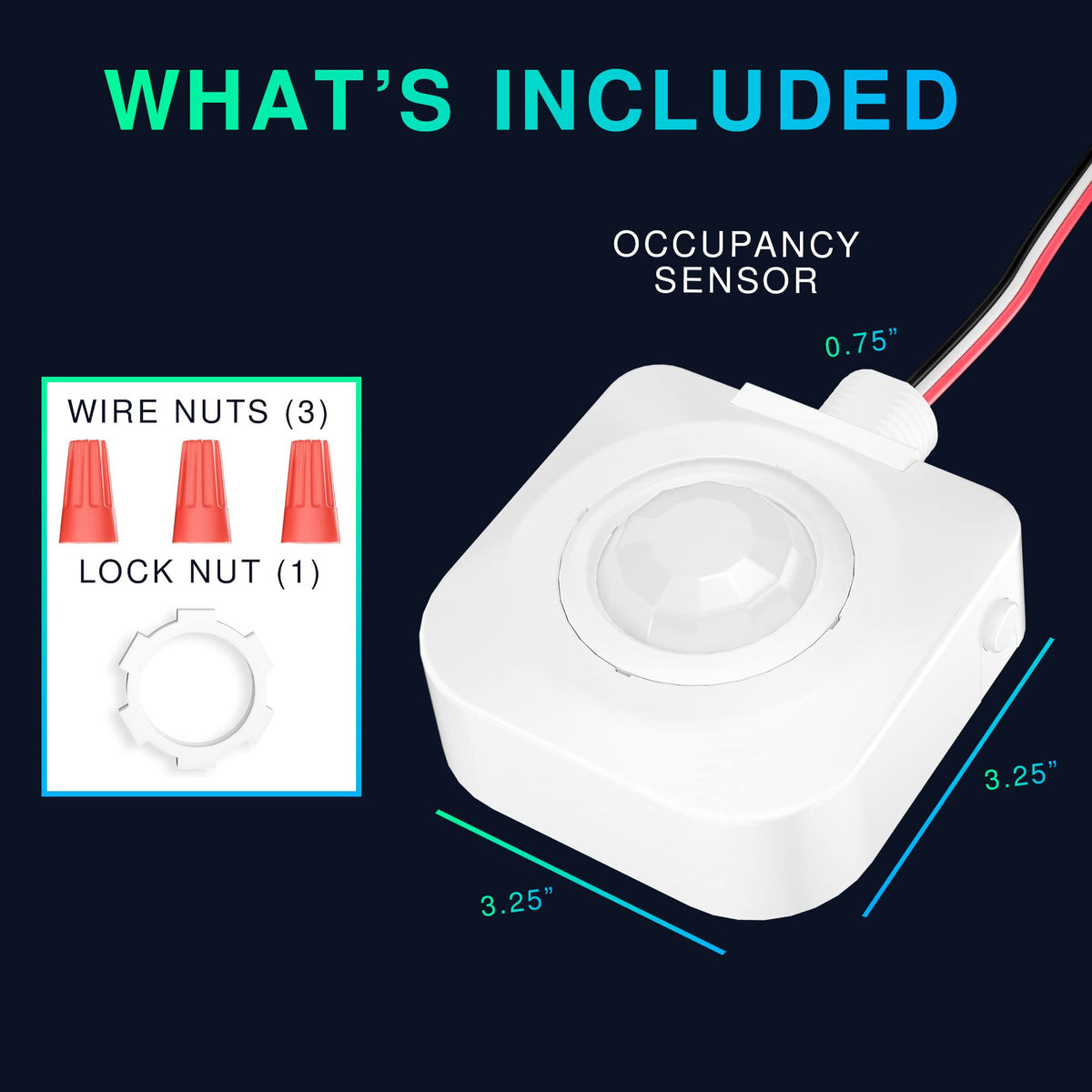 Ceiling Occupancy Motion Sensor, 10-Pack