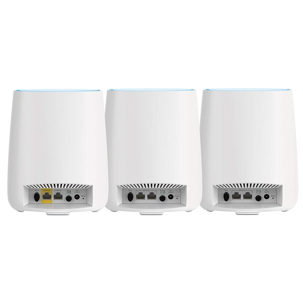 ---NETGEAR Orbi Ultra-Performance Whole Home Mesh WiFi System - WiFi router and two satellite extender with speeds up to 3Gbps over 6,000 sq. feet, AC3000 (RBK53)