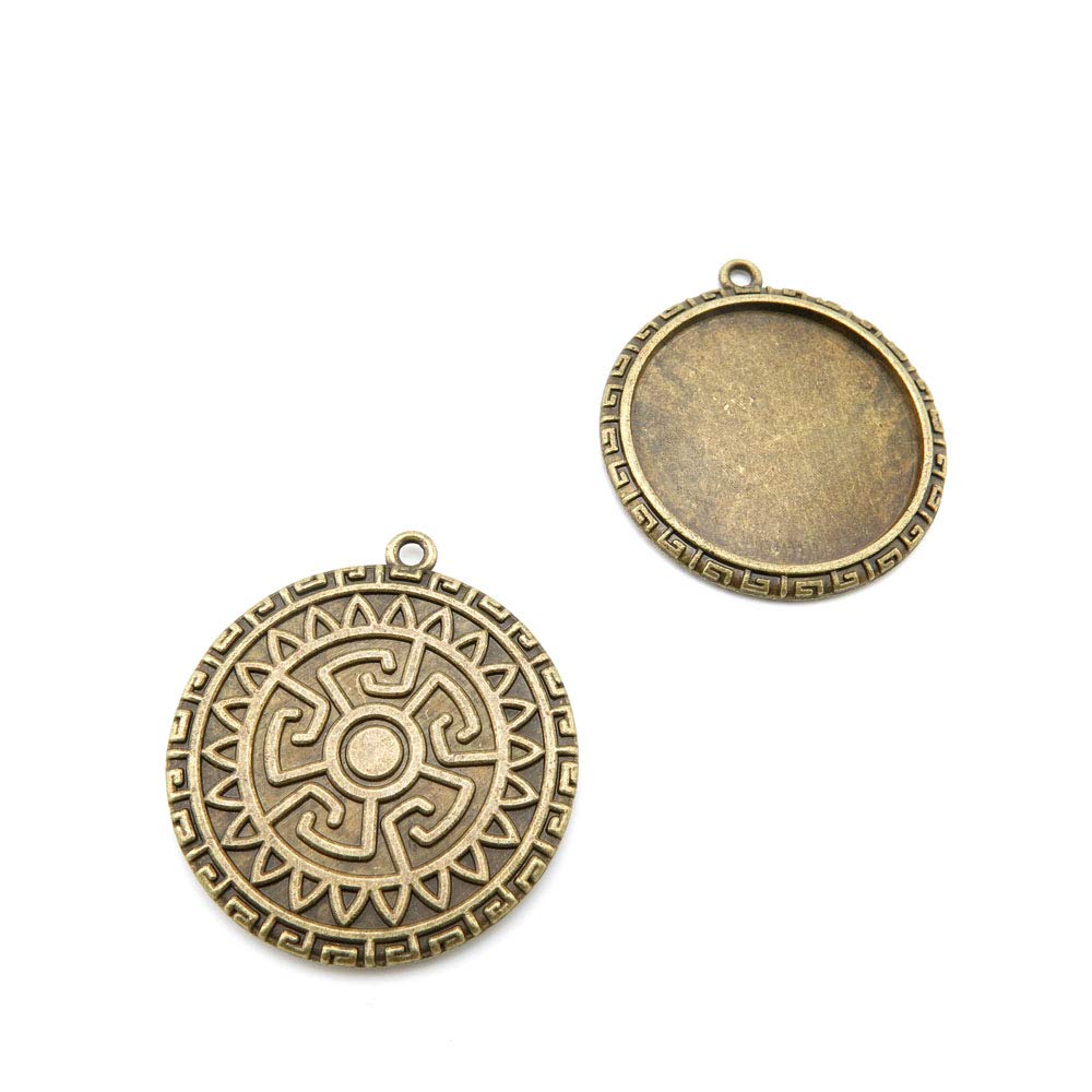 Price per 250 Pieces Antique Bronze Tone Jewelry Charms Findings Arts Crafts Beading Making Charmes K9KN7V Shield Cabochon Frame Blanks