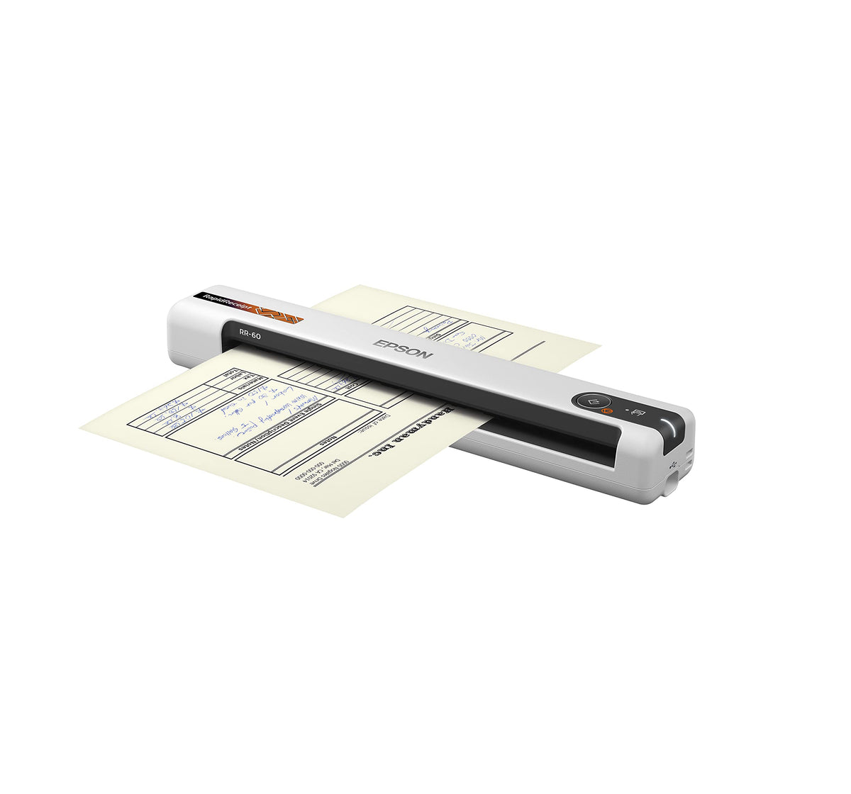 Epson RapidReceipt RR-60 Compact Mobile Document Scanner Receipt