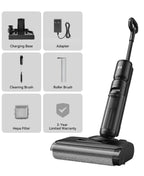 Wet Dry Vacuum Cleaner,22KPa Wet Dry Vacuum Mop with Self-Cleaning,Cordless Vacuum Mop All in One,Up to 75 Mins Runtime,One-Step Self Cleaning,Anti-Tangle Design,SmoothDrive Tech,Lightweight