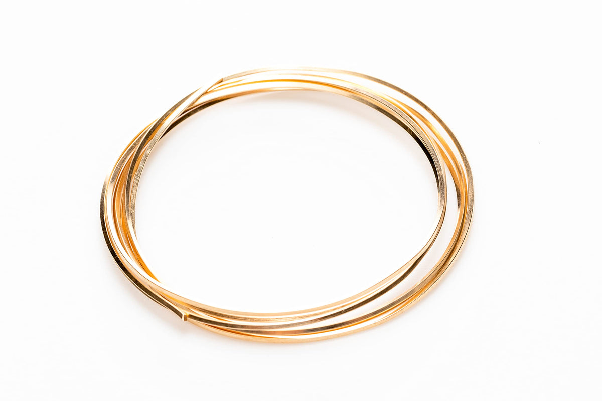 14/20 Yellow Gold Filled Wire, 16 Ga, Square, Half Hard, 5FT by CRAFT WIRE
