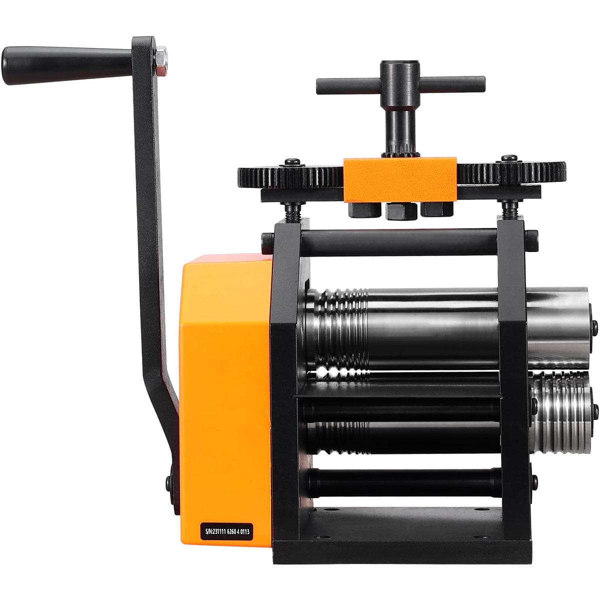 VEVOR Jewelry Press, 75mm Width, 3-in-1 Functionality, Gear Ratio 1:2, Adjustable 0.03-6.5mm Press Thickness, Ideal for Crafting Metal Jewelry Sheets, Squares, Wires, and Semicircles