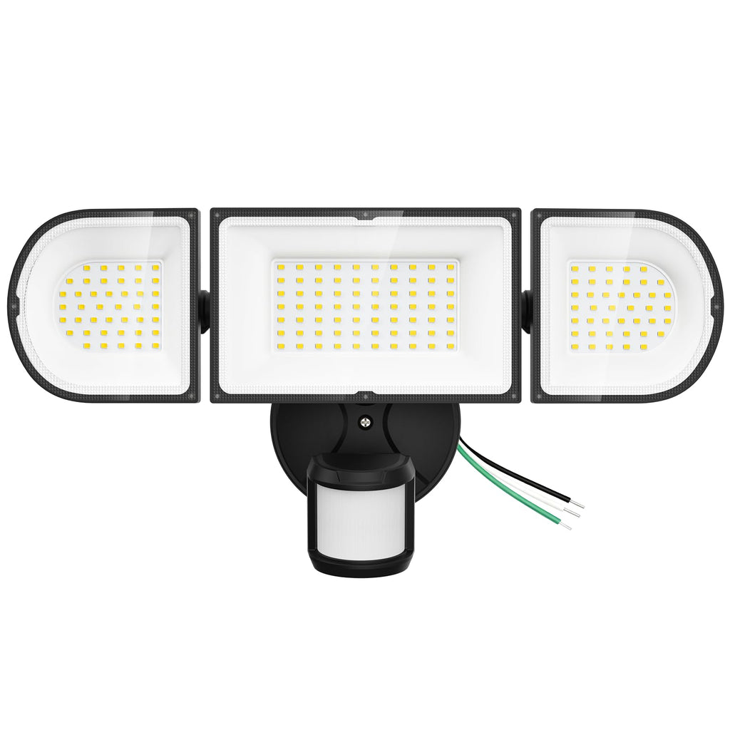150W Motion Sensor Lights Outdoor for Outside, 15000LM LED Flood Lights Outdoor Wired Dusk to Dawn, Exterior Security Floodlight Fixture Waterproof IP65, Outdoor Lighting for House, Garage 2 Pack