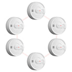 X-Sense Interconnected Smoke Detector, 10-Year Battery, SD20-W, 6-Pack