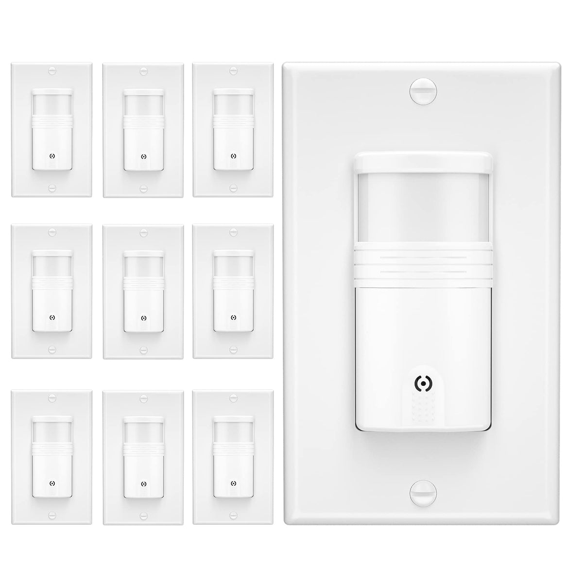 3-Way Motion Sensor Light Switch, 10 Pack, White