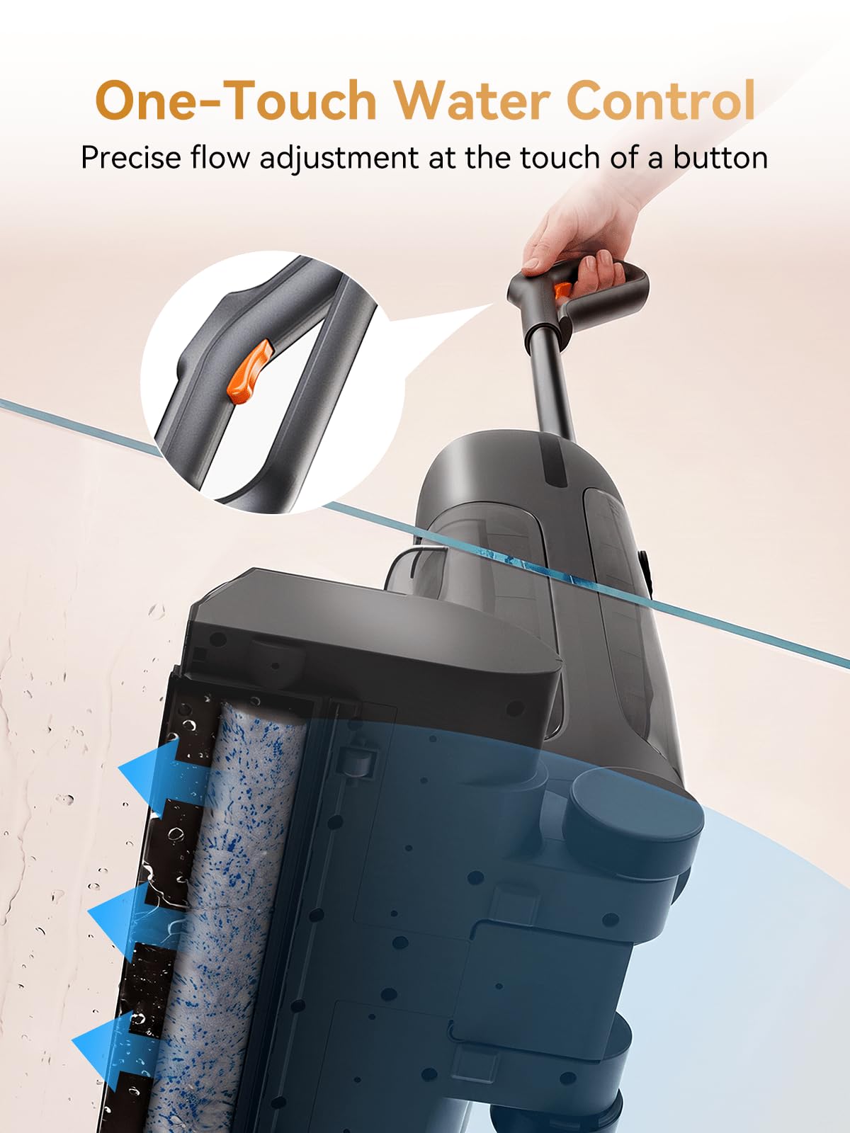 ILIFE D90 Cordless Wet Dry Vacuum Cleaner, Vacuum and Mop for Hard Floor, Sticky Messes and Pet Hair, Self-Cleaning, 2100 RPM Anti-Tangle Brush Roll, Dual Tanks, Up to 35 Mins Runtime,Black