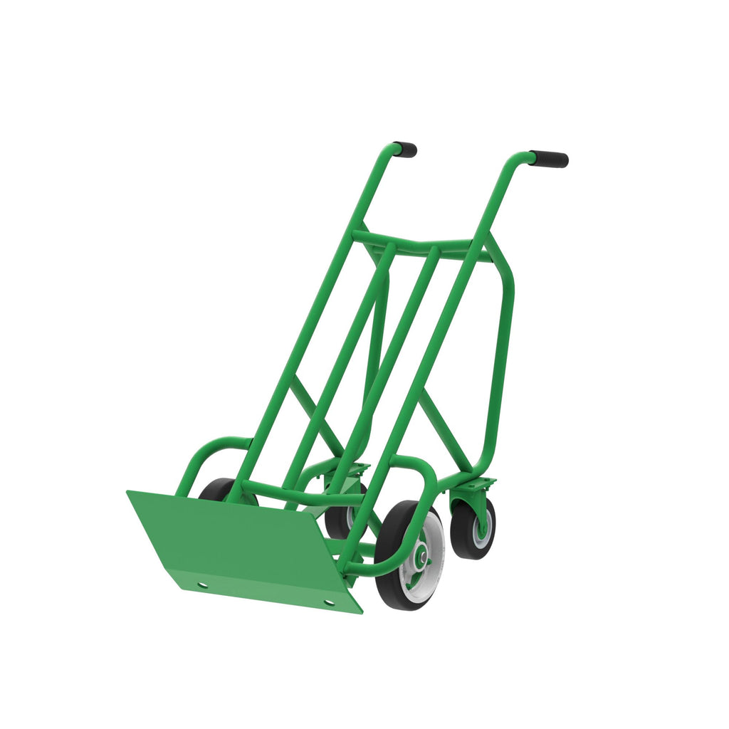 F84808A3 14 Gauge Steel Deep Frame Bag and Box Pallet Truck with 4 Solid Wheels, 14-1/2" Width x 54" Height x 10" Depth