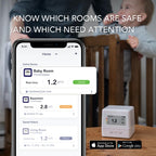 Ecosense Continuous Home Radon Detector, Battery Powered, Display, EF100