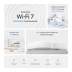 TP-Link Deco 7 BE23 Dual-Band BE3600 WiFi 7 Mesh Wi-Fi System, 3-Pack