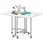 Sew Ready Foldable Hobby and Cutting Grid Table, White, 58.75 x 36.5 Inch