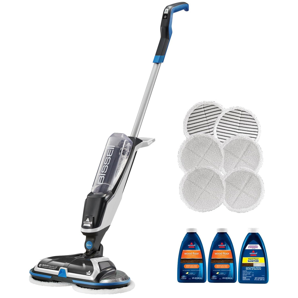 BISSELL Spinwave Cordless Pet Spin Mop, 18V Hard Floor Cleaner, 23157