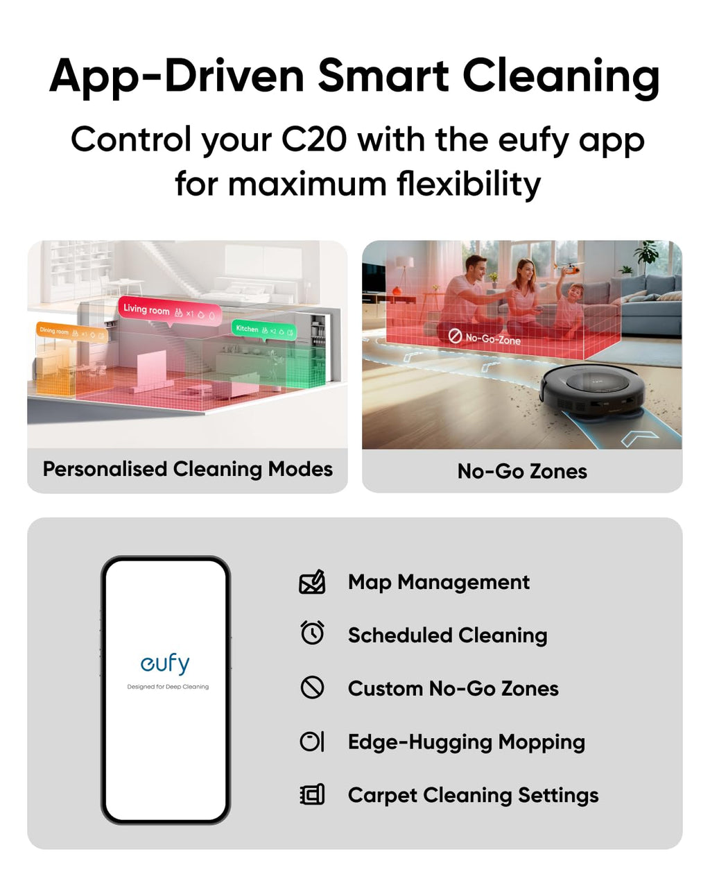 eufy Omni C20 Robot Vacuum and Mop Combo for Hardwood and Carpet, 7,000 Pa