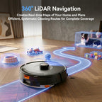 38,000Pa Robot Vacuum Robot Vacuum Mop,Vacuum Robot 120Day Self Emptying,Lidar Navigation,5G 2.4GWiFi APP Aspirateur Robot,Self-Charging Robot Vacuums for Pet,Floor,Carpet R11Max Black