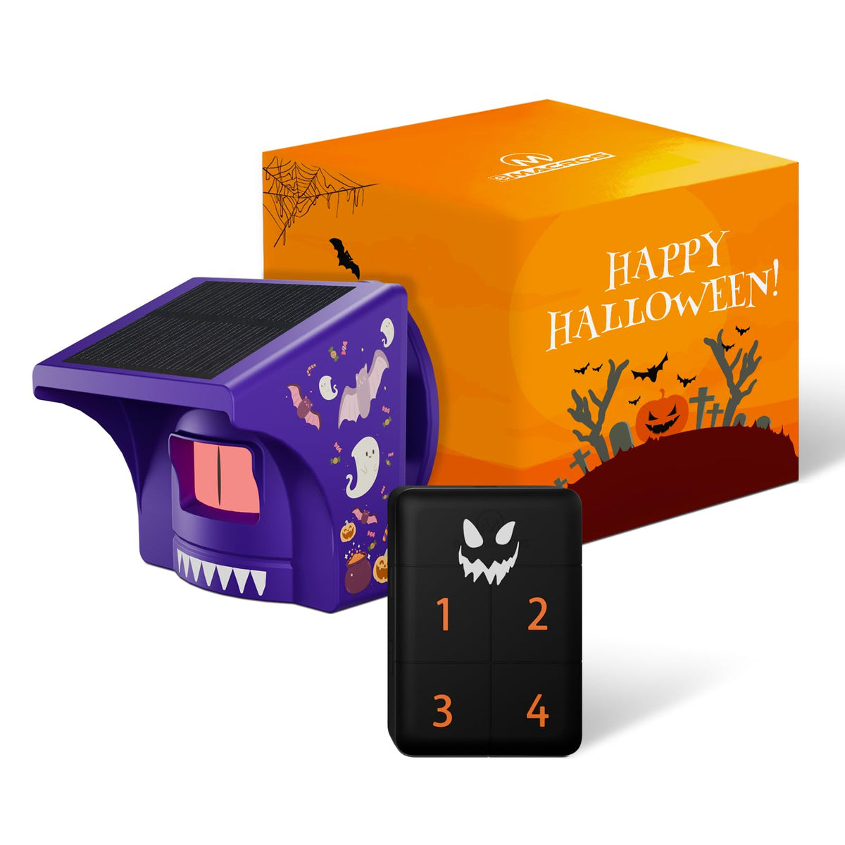 Solar Wireless Driveway Alarm, 1 Plug-in Receiver & 4 Sensors