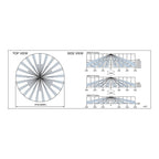 Optex SX-360Z 360-Degree Ceiling Mount PIR Detector with Zoom Function, 30 Ft. to 60 Ft. Diameter