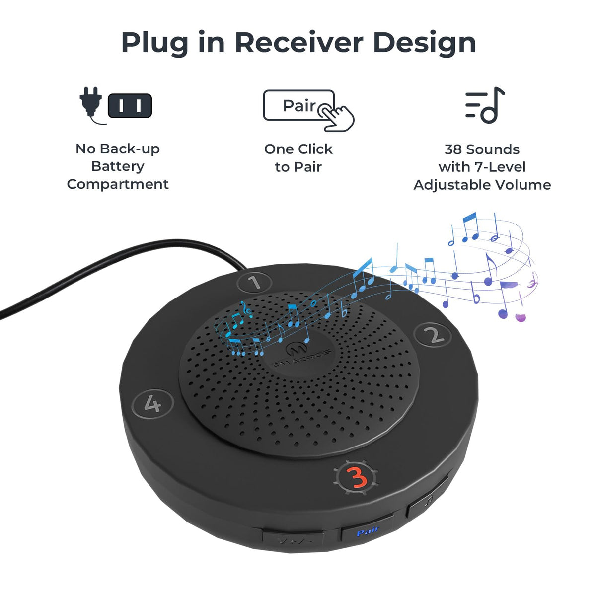Solar Wireless Driveway Alarm, 1 Plug-in Receiver & 4 Sensors