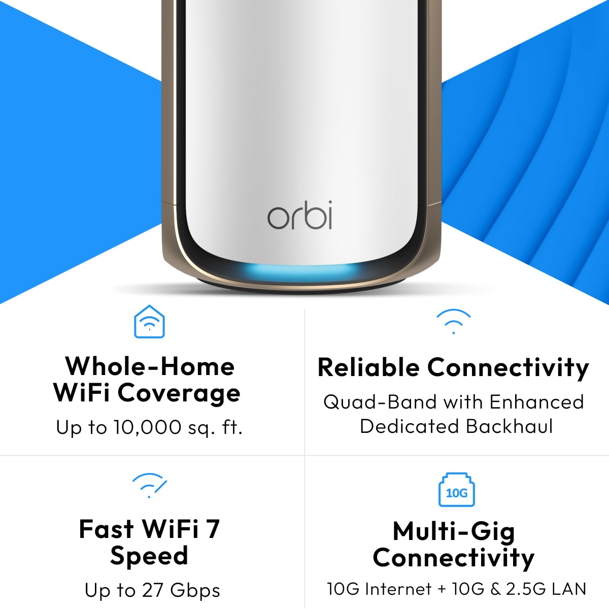 NETGEAR Orbi 970 Series (2026 Release) WiFi 7 Mesh System, 3 Pack