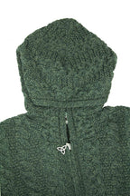 Aran Crafts Irish Women's Cable Knit Hooded Wool Coat (HD4025)