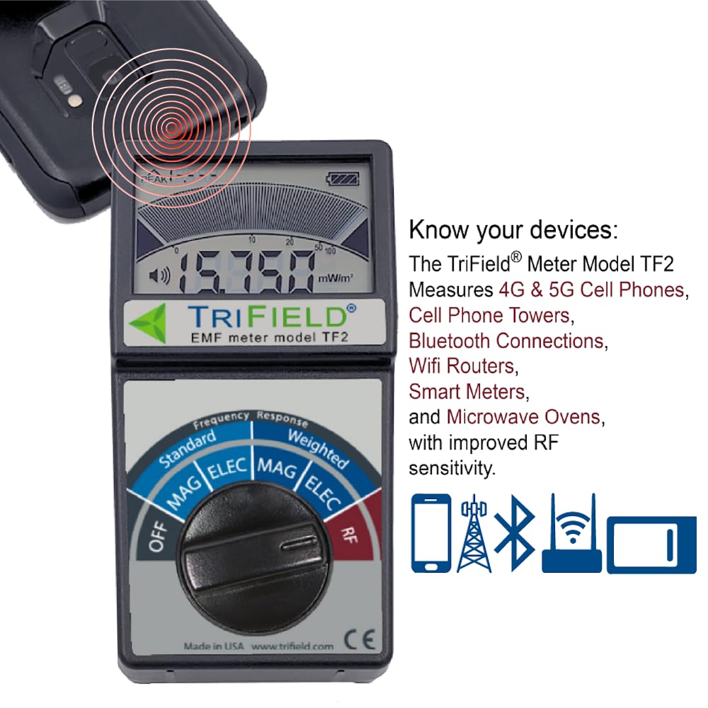 TF2 EMF Pollution Meter – 3-in-1 Magnetic, Electric & RF Field Detection