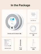 X-Sense Interconnected Smoke and CO Detector, SC07-W, 6-Pack