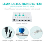 iSpring LS43 Water Leak Detector Alarm System, Automatic Shut-Off Valve and 2 Detection Sensors, Connects Up to 8 Sensor to Prevent Flooding, 3/4" NPT