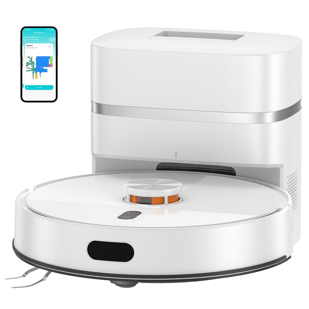 Robot Vacuum and Mop for Pet Hair, Anti Tangle Hair-Cutting Roller, 12000Pa