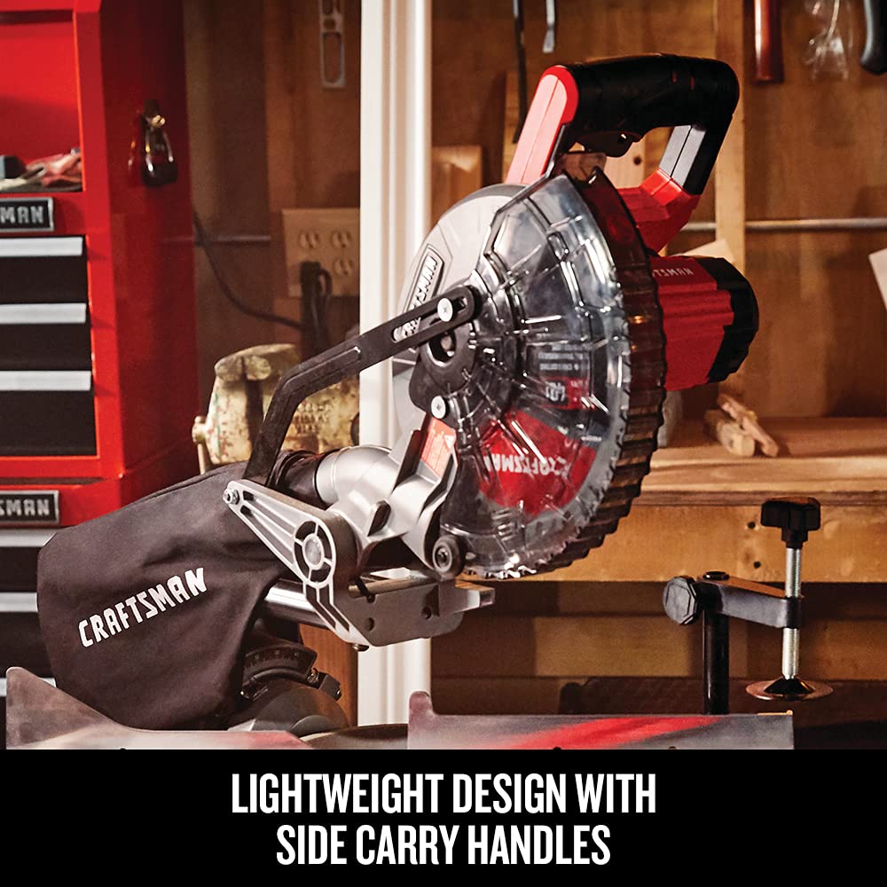 CRAFTSMAN V20 Cordless Sliding Miter Saw, 7-1/4 inch, Battery and Charger