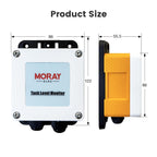 Moray Smart WiFi Water Level Sensor, 10m Long Range Tank Level Monitor, LCD Display Gateway, Ultrasonic Sensor, Automatic Alarm, Tuya Smart Life App, IP67 Waterproof (ME202R 10m)
