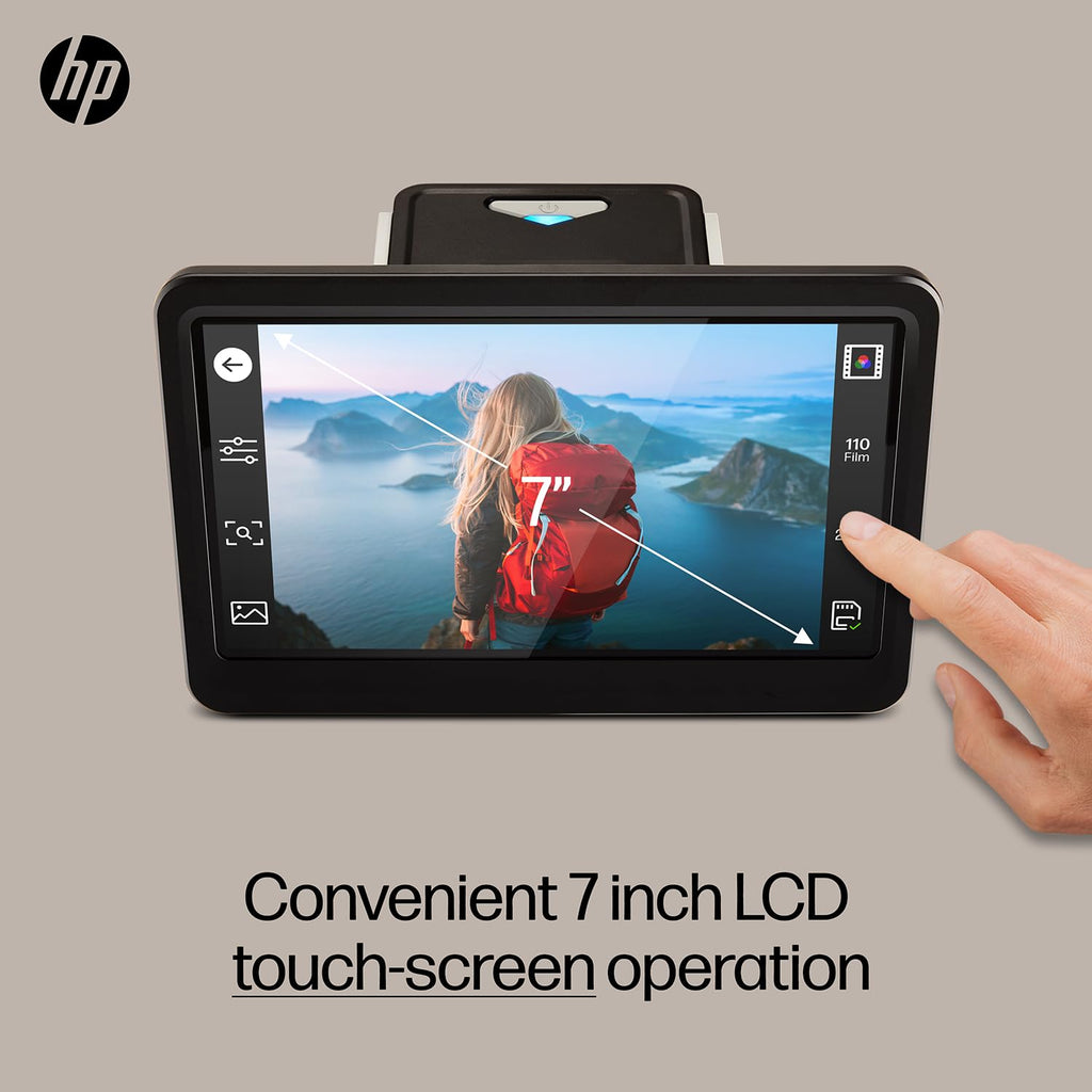 HP Film & Slide Scanner, Photo Scanner, 7" Touch LCD, 13MP Slide Digitizer