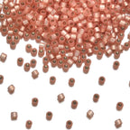 30g Miyuki Delica 11/0 Seed Beads, Translucent 24Kt Gold-Lined Opal DB230
