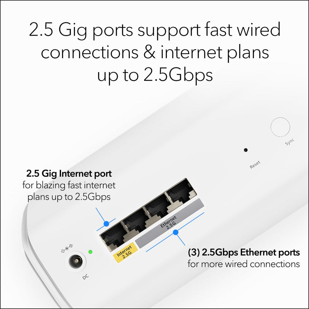 NETGEAR Orbi 770 Series WiFi 7 Mesh System, Up to 5,500 sq ft., 2 Pack