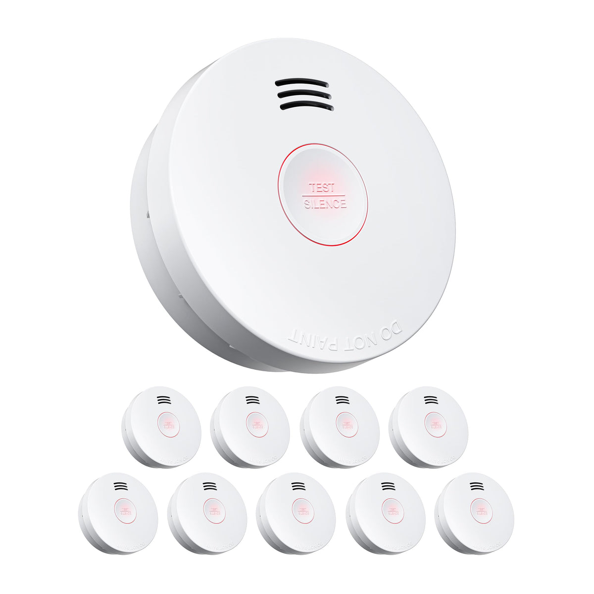 SITERWELL Smoke Detector Fire Alarms, 10 Year Battery Smoke Alarm Fire Detectors with Photoelectric Sensor & Low Battery, UL217 10th Listed, GS525A, 10 Packs