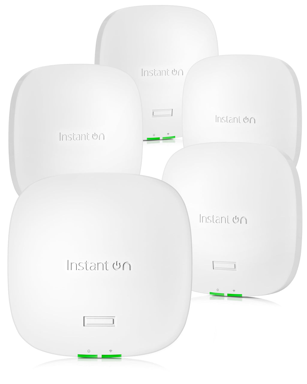 HPE Networking Instant On Access Point AP32 2x2 WiFi 6E Indoor Wireless Access Point (5 Pack) | Secure, Tri-Band, Future Ready | Power Source Not Included | US Model (S1T22A-5PACK)