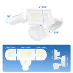 150W Motion Sensor Lights Outdoor for Outside, 15000LM LED Flood Lights Outdoor Wired Dusk to Dawn, Exterior Security Floodlight Fixture Waterproof IP65, Outdoor Lighting for House, Garage 2 Pack