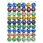 Lamp Work Handmade Glass Beads | 25mm Round Disc Beads | 8” Strands | Colorful Artisan Glass Beads for Jewelry Making | DIY Craft & Beading Supplies (20, Strands)