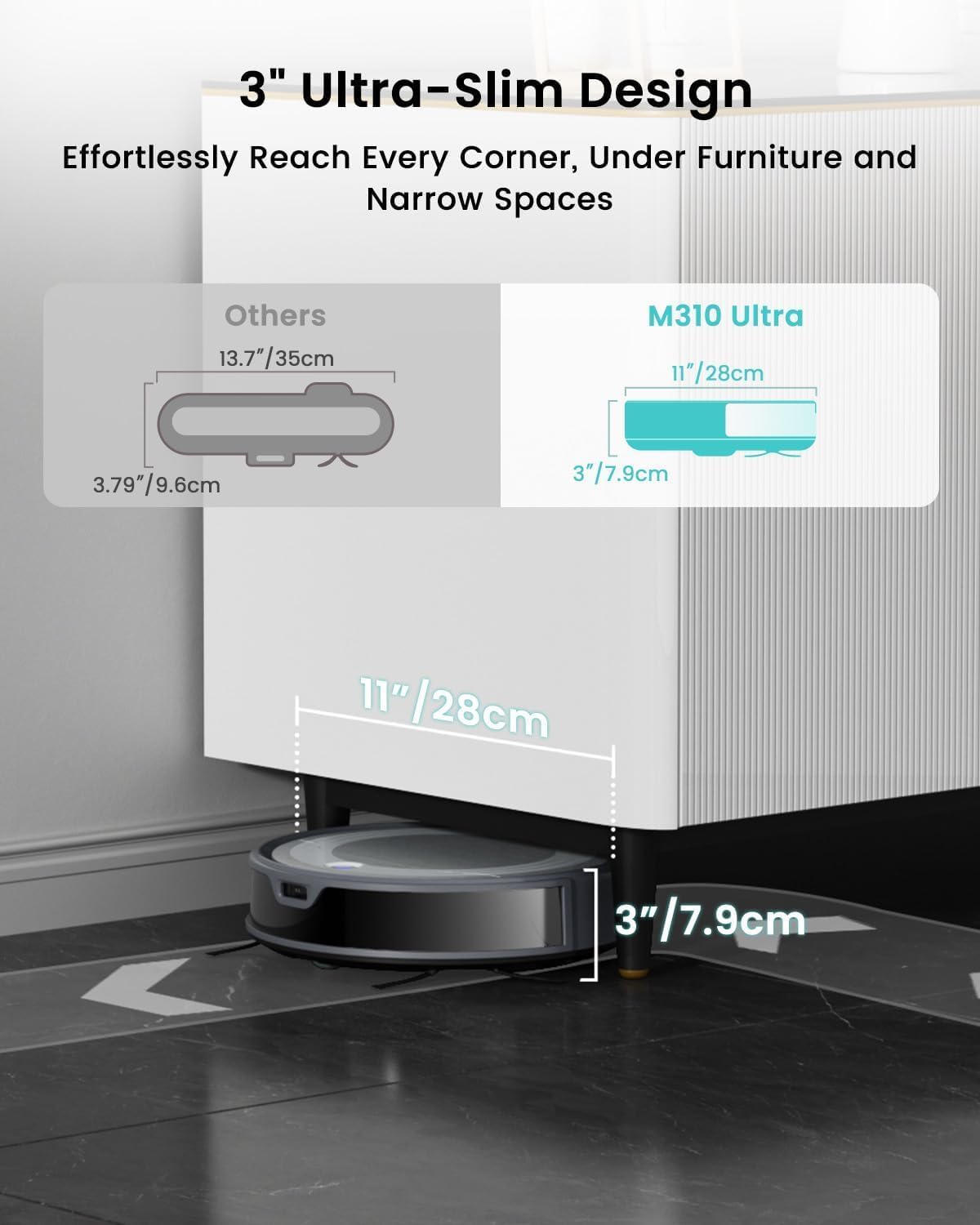 Lefant M310 Ultra Robot Vacuum and Mop, 6000Pa, with ToF LiDAR Navigation